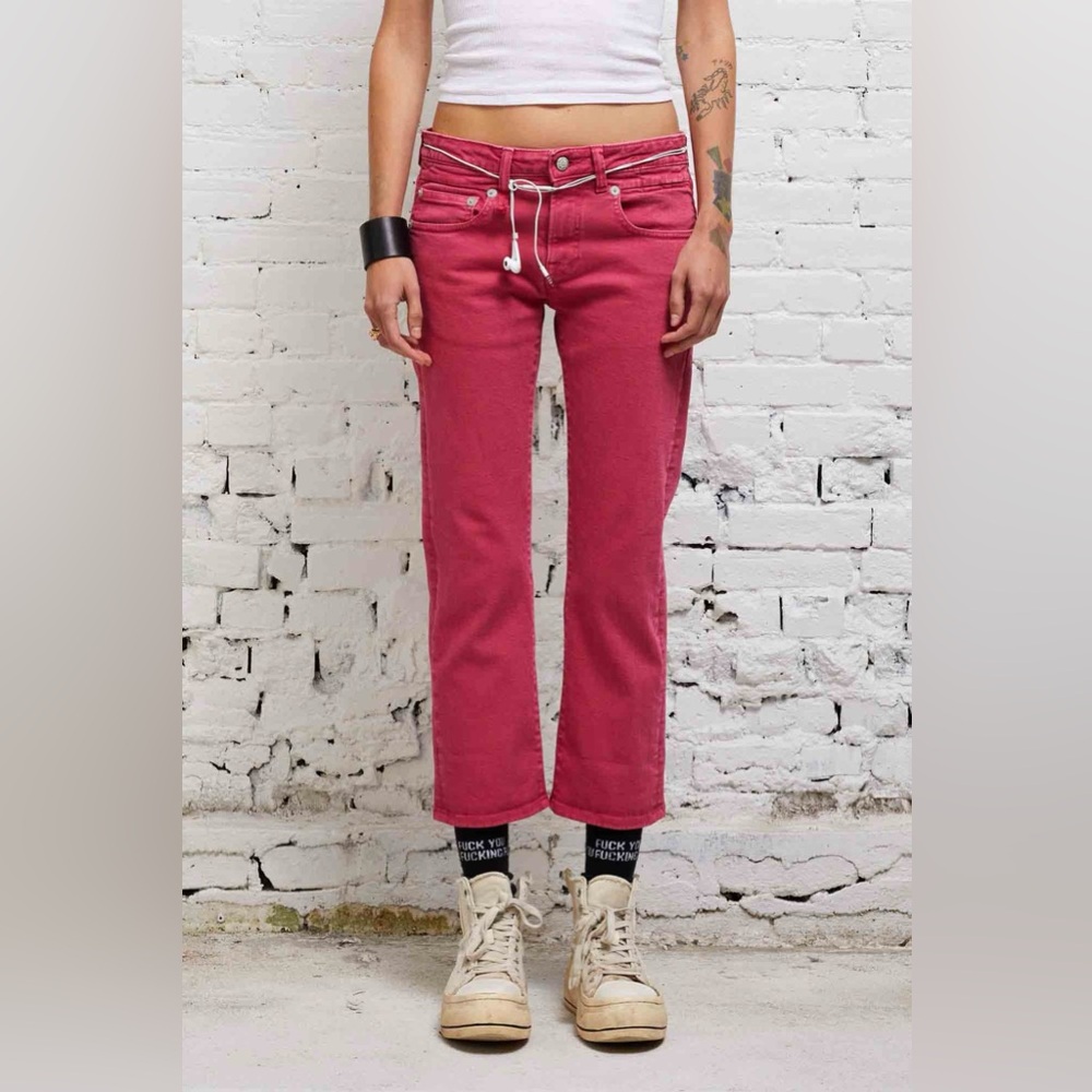 R13 Boy Straight Vivid Pink. Size 26